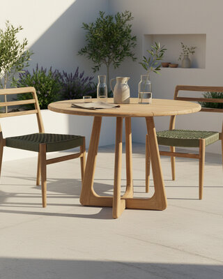 Raw Materials Amsterdam Verano Tuintafel | Teakhout | D100 cm
