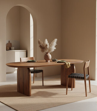 Raw Materials Amsterdam Bullnose | Eettafel Gesloten | 180 cm