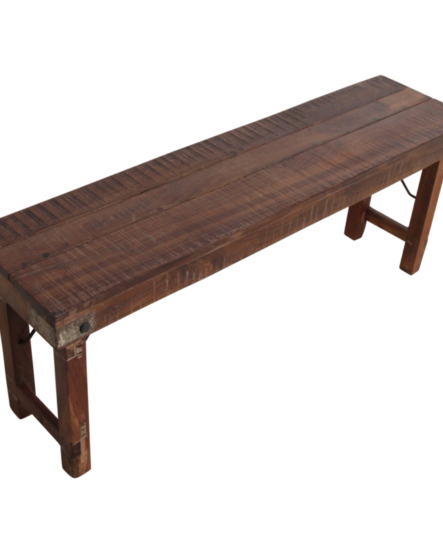 Raw Materials Amsterdam Bankje | Inklapbaar | Gerecycled Hout | H45 x B120 x D30 cm