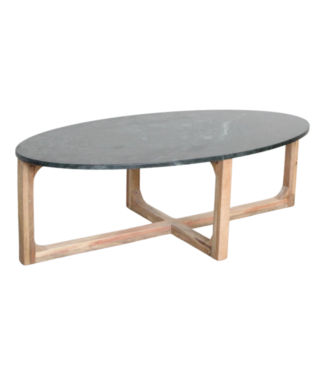 Raw Materials Amsterdam Marmeren Salontafel | Groen | H38 x B120 x D60 cm