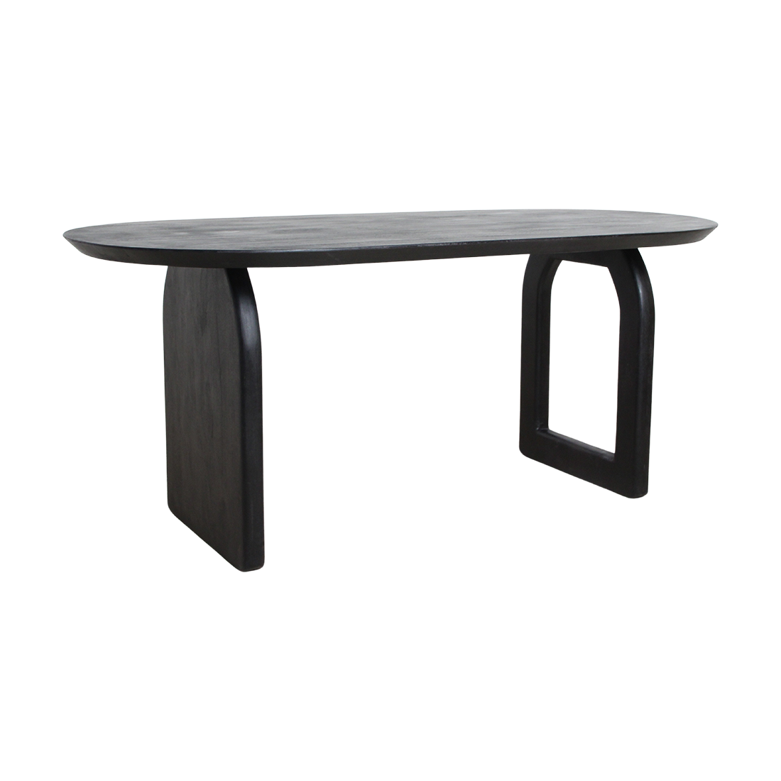Raw Materials Amsterdam Bullnose Eettafel | Zwart | Mix | H76 x B180 x D90 cm