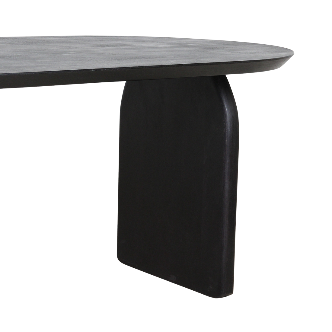 Raw Materials Amsterdam Bullnose Eettafel | Zwart | Mix | H76 x B180 x D90 cm