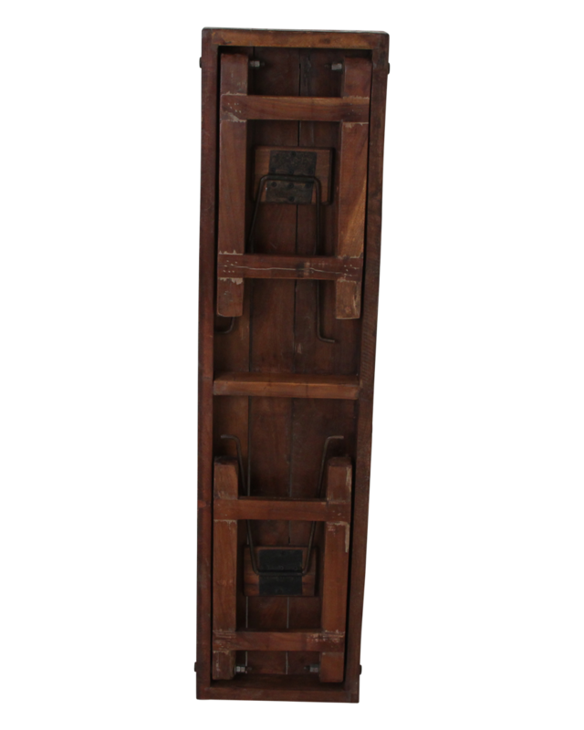 Raw Materials Amsterdam Bankje | Inklapbaar | Gerecycled Hout | H45 x B120 x D30 cm