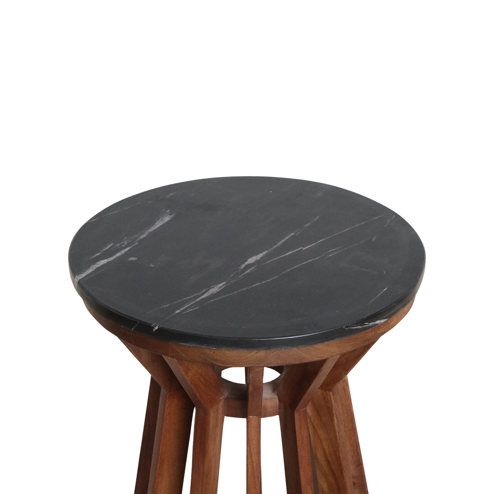 Raw Materials Amsterdam Bijzettafel | Sabah | Marmeren | Zwart | H50 x D40 cm