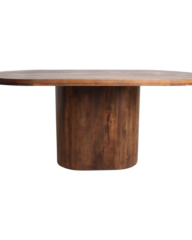 Raw Materials Amsterdam Bullnose Oblong Eettafel | Mangohout | H76 x B200 x D110 cm
