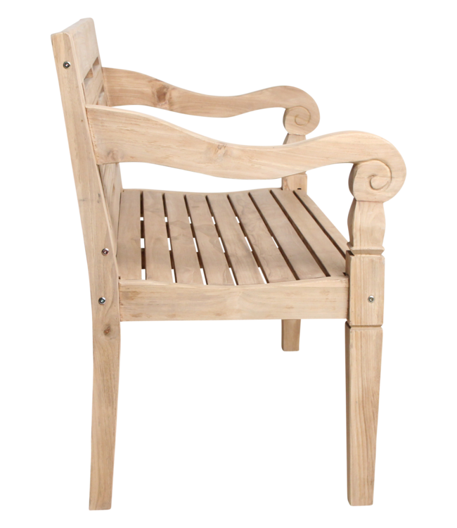 Raw Materials Amsterdam Boho Tuinbank | Teakhout | H90 x B120 x D65 cm