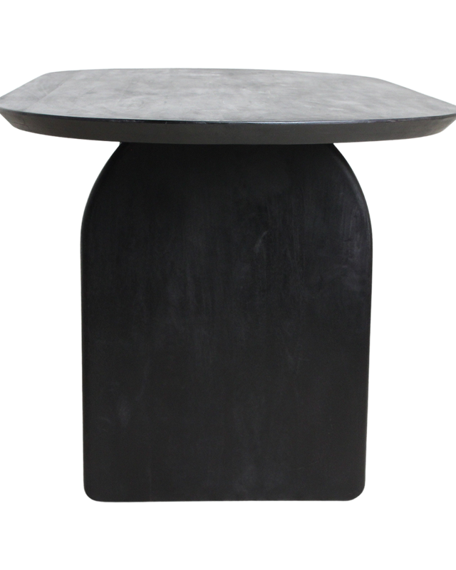 Raw Materials Amsterdam Bullnose Eettafel | Zwart | Mix | H76 x B180 x D90 cm