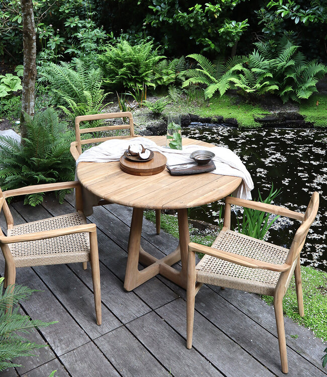 Raw Materials Amsterdam Verano Tuintafel | Teakhout | D100 cm