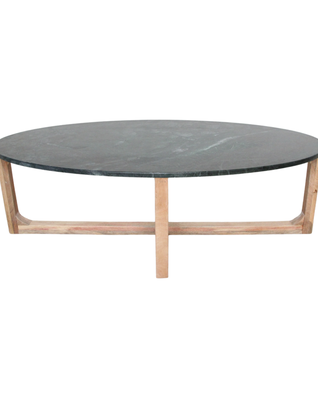 Raw Materials Amsterdam Marmeren Salontafel | Groen | H38 x B120 x D60 cm