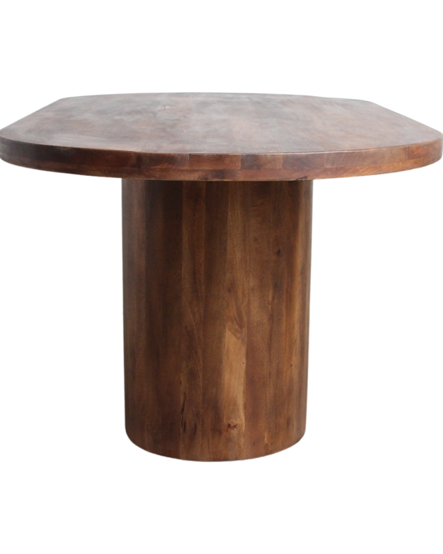 Raw Materials Amsterdam Bullnose Oblong Eettafel | Mangohout | H76 x B200 x D110 cm