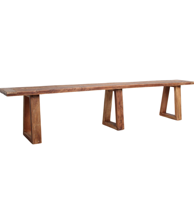 Raw Materials Amsterdam Farmwood Eetkamerbank | Bruin | H45 x B220 x D30 cm