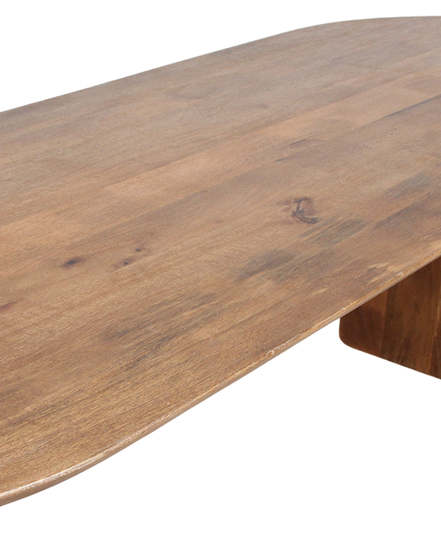 Raw Materials Amsterdam Bullnose Eettafel | Bruin | Mix | H76 x B200 x D90 cm