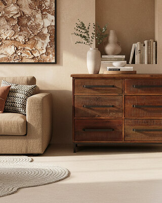 Raw Materials Amsterdam Factory Dressoir | 6 Lades | H90 x B116 x D46 cm