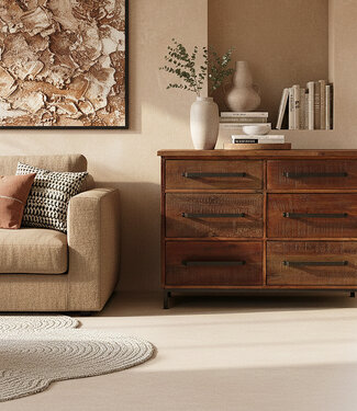 Raw Materials Amsterdam Factory Dressoir | 6 Lades | H90 x B116 x D46 cm