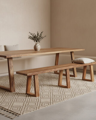 Raw Materials Amsterdam Farmwood Eetkamerbank | Bruin | H45 x B220 x D30 cm