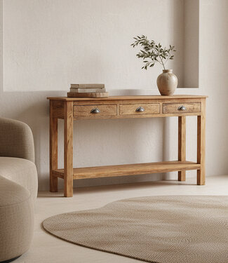 Raw Materials Amsterdam Farmwood Sidetable | 3 Lades | H90 x B150 x D38 cm