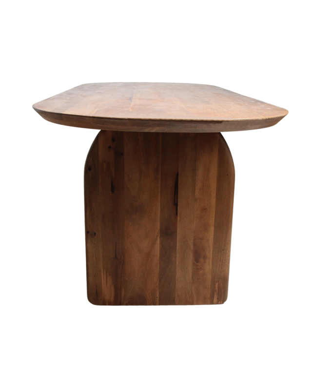 Raw Materials Amsterdam Bullnose Eettafel | Bruin | Mix | H76 x B200 x D90 cm