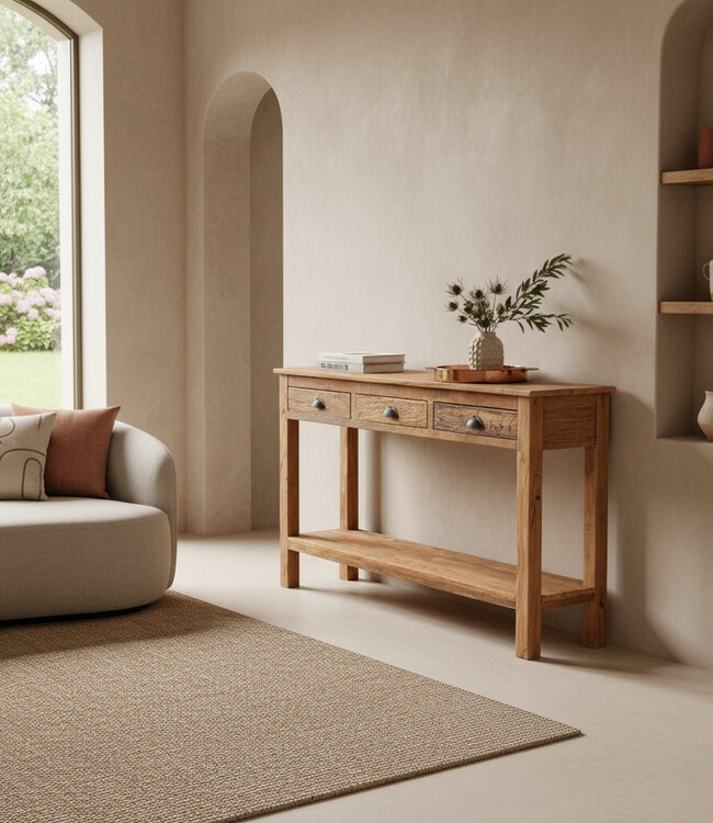 Raw Materials Amsterdam Farmwood Sidetable | 3 Lades | H90 x B150 x D38 cm