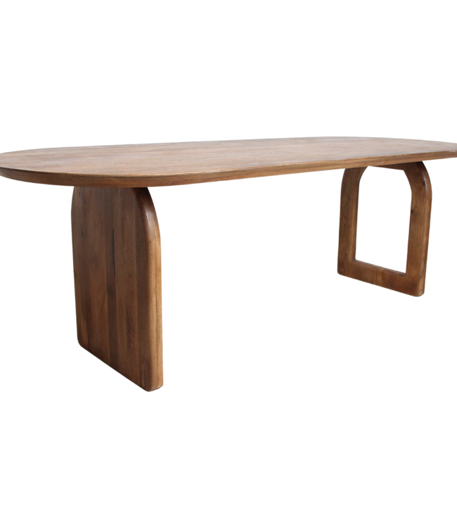 Raw Materials Amsterdam Bullnose Eettafel | Bruin | Mix | H76 x B200 x D90 cm