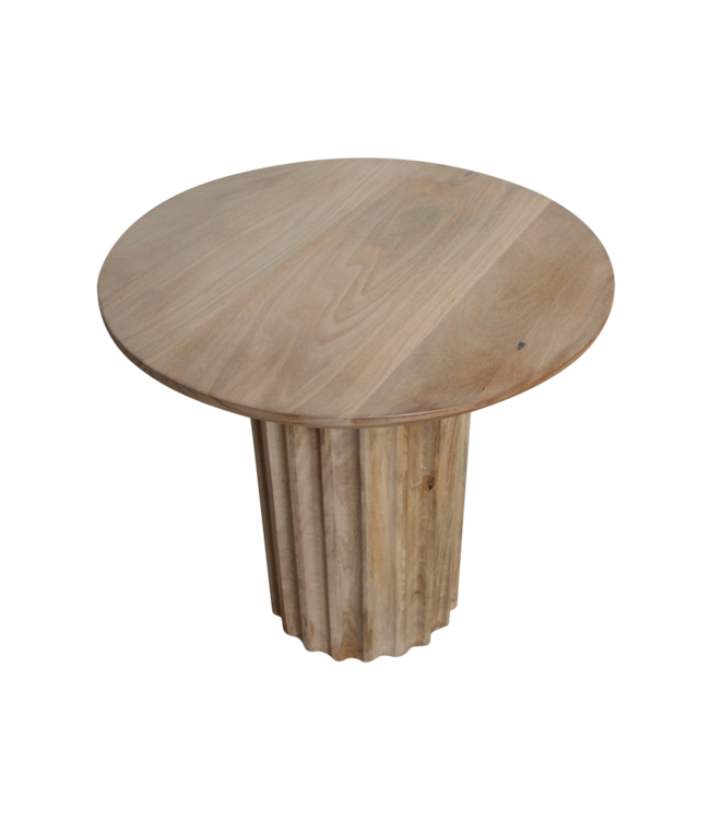 Raw Materials Amsterdam Bullnose Bijzettafel | Naturel | H48 x D50 cm