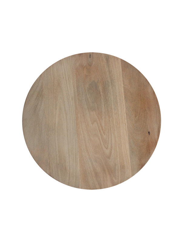 Raw Materials Amsterdam Bullnose Bijzettafel | Naturel | H48 x D50 cm