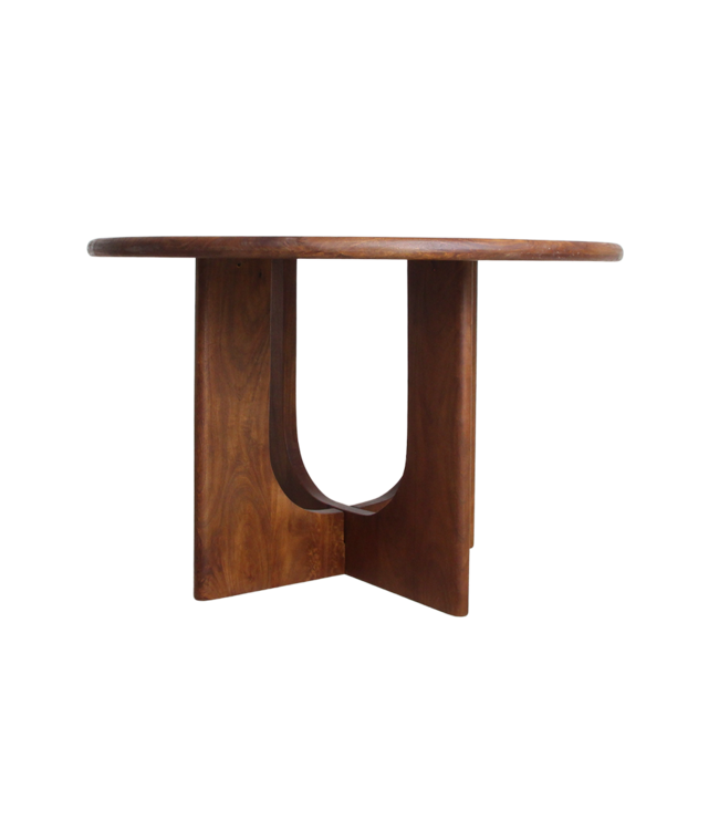 Raw Materials Amsterdam Bullnose Eettafel | Rond | Mangohout | H76 x D120 cm