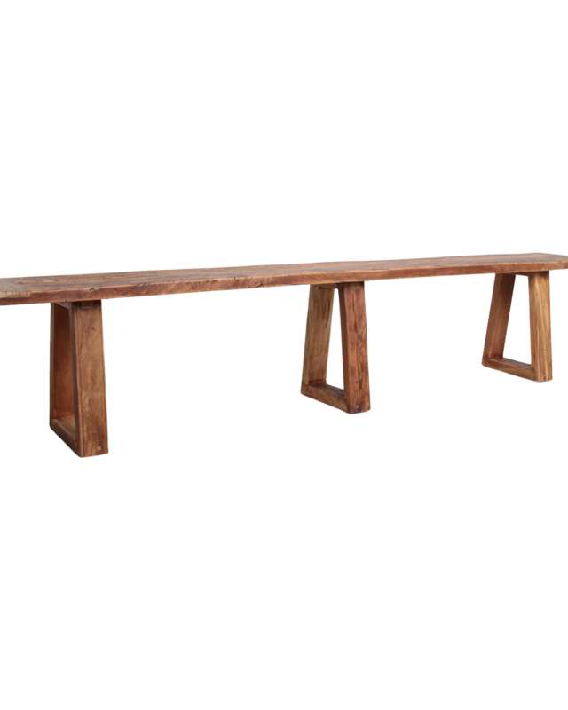 Raw Materials Amsterdam Farmwood Eetkamerbank | Bruin | H45 x B200 x D30 cm