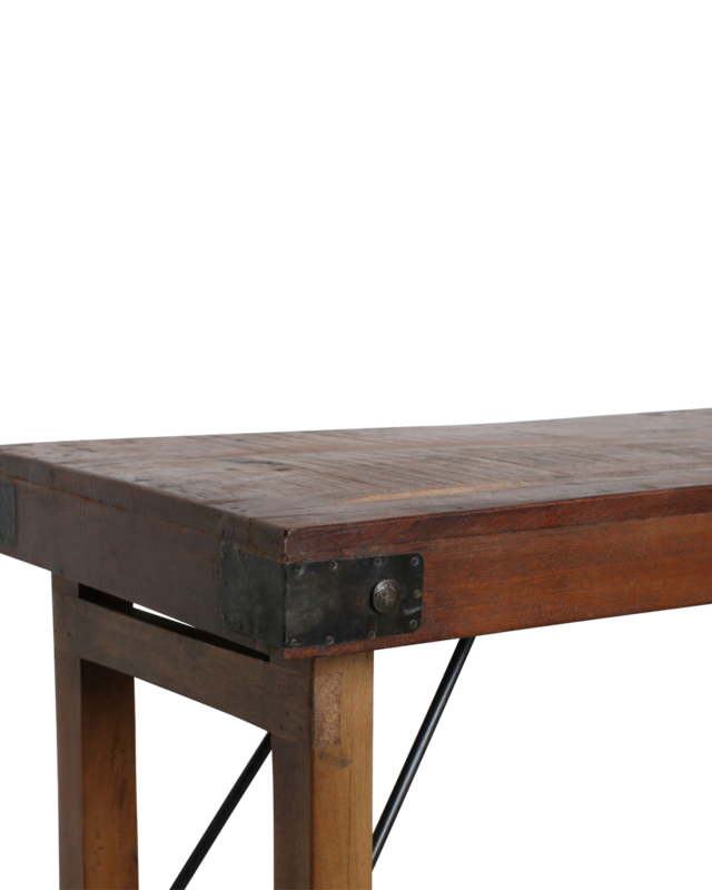 Raw Materials Amsterdam Inklapbare Tafel | Bruin | H76 x B165 x D40 cm