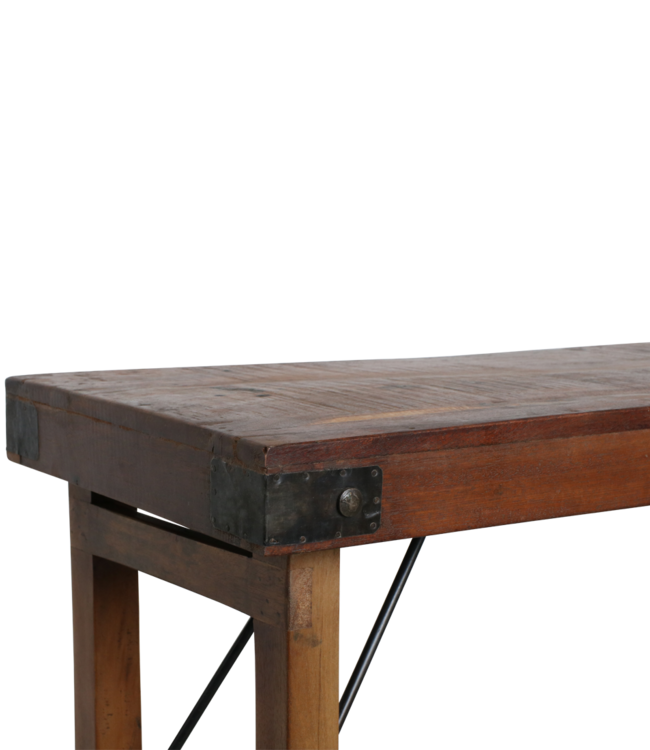 Raw Materials Amsterdam Inklapbare Tafel | Bruin | H76 x B165 x D40 cm