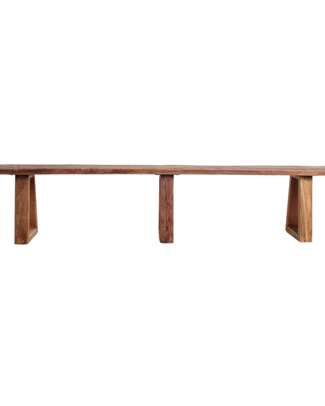 Raw Materials Amsterdam Farmwood Eetkamerbank | Bruin | H45 x B200 x D30 cm