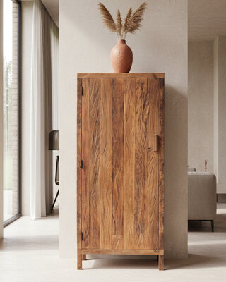 Raw Materials Amsterdam Farmwood Kast | 1 Deur | Gerecycled Hout | H180 x B80 x D39,5 cm