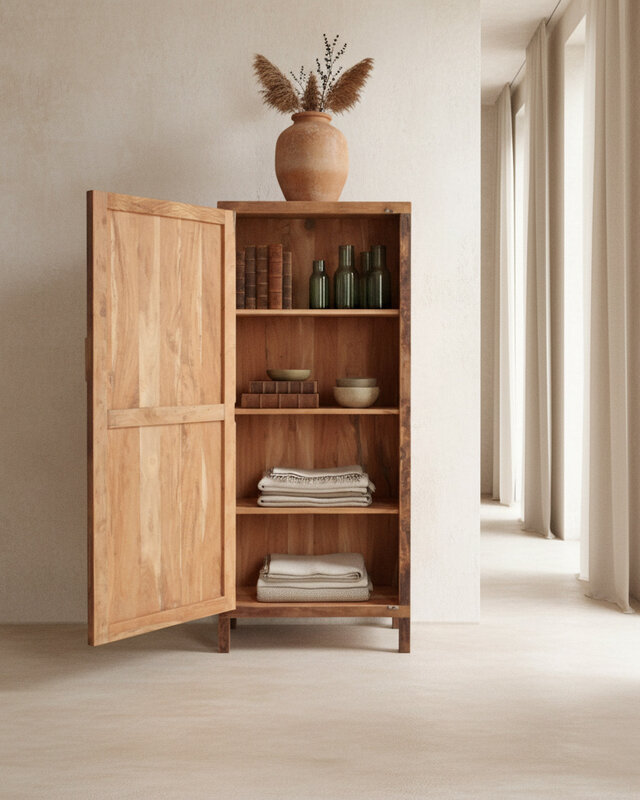 Raw Materials Amsterdam Farmwood Kast | 1 Deur | Gerecycled Hout | H180 x B80 x D39,5 cm