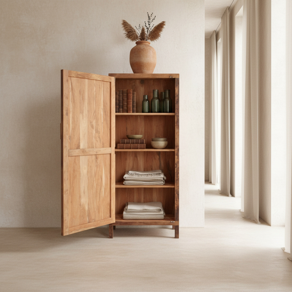 Raw Materials Amsterdam Farmwood Kast | 1 Deur | Gerecycled Hout | H180 x B80 x D39,5 cm