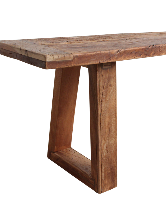 Raw Materials Amsterdam Farmwood Eetkamerbank | Bruin | H45 x B200 x D30 cm