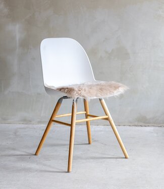 Van Buren Vachtenspecialist Stoelkussen van Nieuw-Zeelandse schapenvacht - Linnen