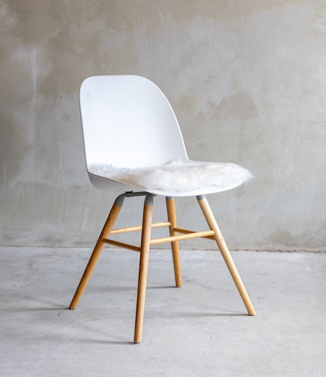 Van Buren Vachtenspecialist Stoelkussen van Nieuw-Zeelandse schapenvacht - Linnen