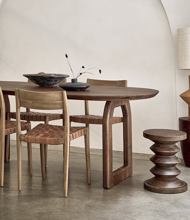 Raw Materials Amsterdam Bullnose Eettafel | Bruin | Mix | H76 x B200 x D90 cm