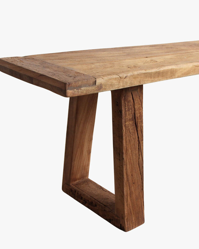 Raw Materials Amsterdam Farmwood Eetkamerbank | Bruin | H45 x B220 x D30 cm
