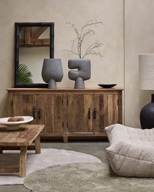 Raw Materials Amsterdam Farmwood Dressoir | 4 Deuren | H80 x B172 x D39 cm