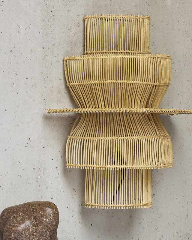 Raw Materials Amsterdam Saturn Wandlamp | Rotan | H55 x B52 x D33 cm