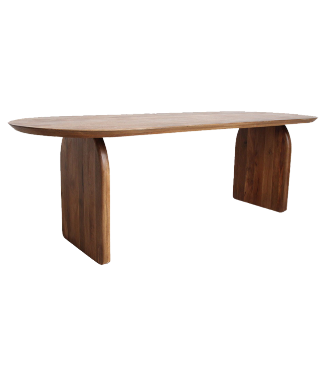 Raw Materials Amsterdam Bullnose Eettafel | Bruin | Gesloten | H76 x B240 x D90 cm