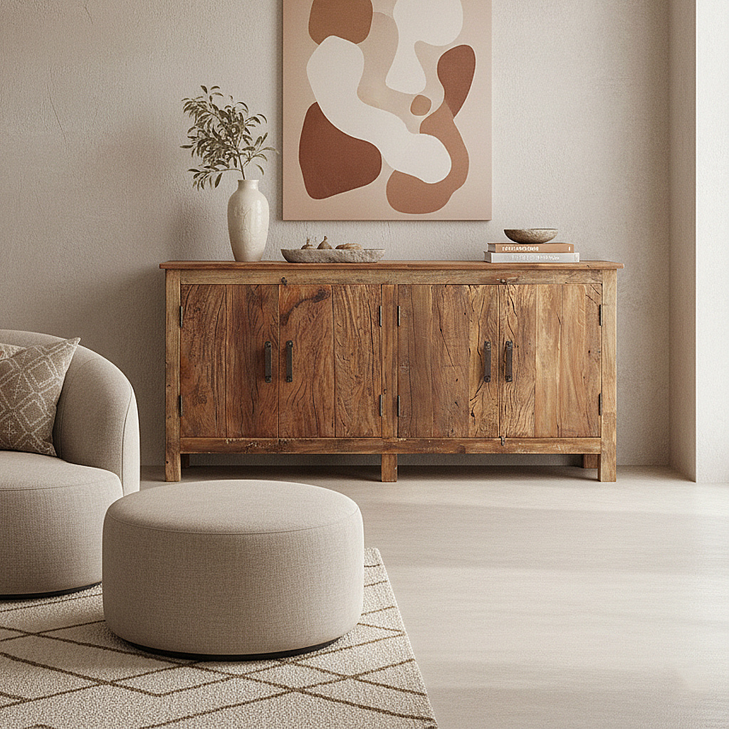 Raw Materials Amsterdam Farmwood Dressoir | 4 Deuren | H80 x B172 x D39 cm