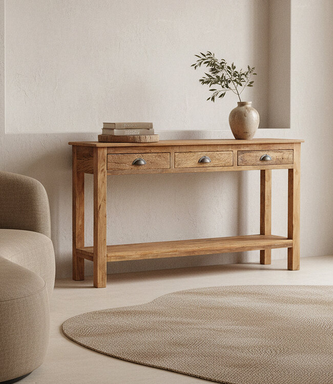 Raw Materials Amsterdam Farmwood Sidetable | 3 Lades | H90 x B150 x D38 cm