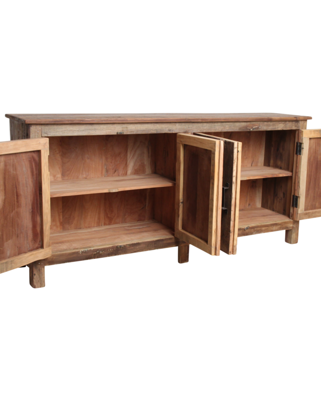 Raw Materials Amsterdam Farmwood Dressoir | 4 Deuren | H80 x B172 x D39 cm