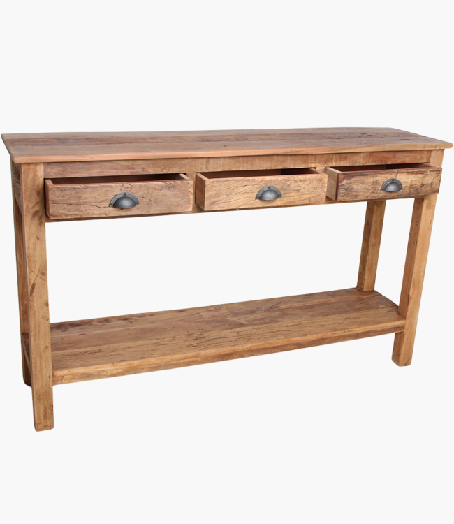 Raw Materials Amsterdam Farmwood Sidetable | 3 Lades | H90 x B150 x D38 cm