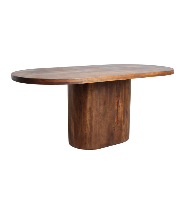 Raw Materials Amsterdam Bullnose Oblong Eettafel | Mangohout | H76 x B180 x D110 cm