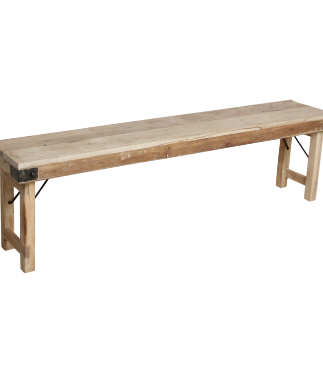 Raw Materials Amsterdam Limewash Opklapbare Eetkamerbank | H45 x B160 x D45 cm