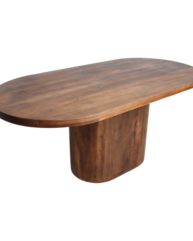 Raw Materials Amsterdam Bullnose Oblong Eettafel | Mangohout | H76 x B180 x D110 cm