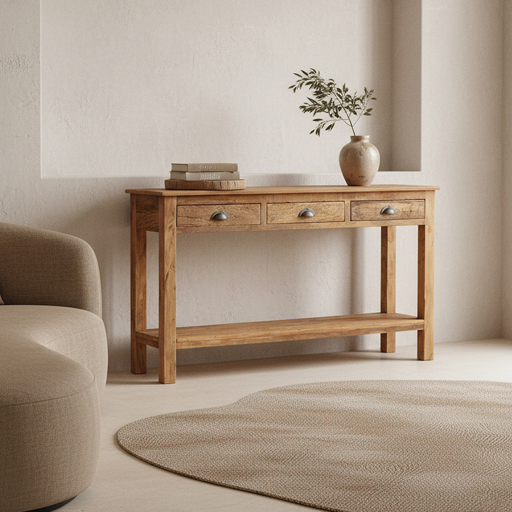 Raw Materials Amsterdam Farmwood Sidetable | 3 Lades | H90 x B150 x D38 cm