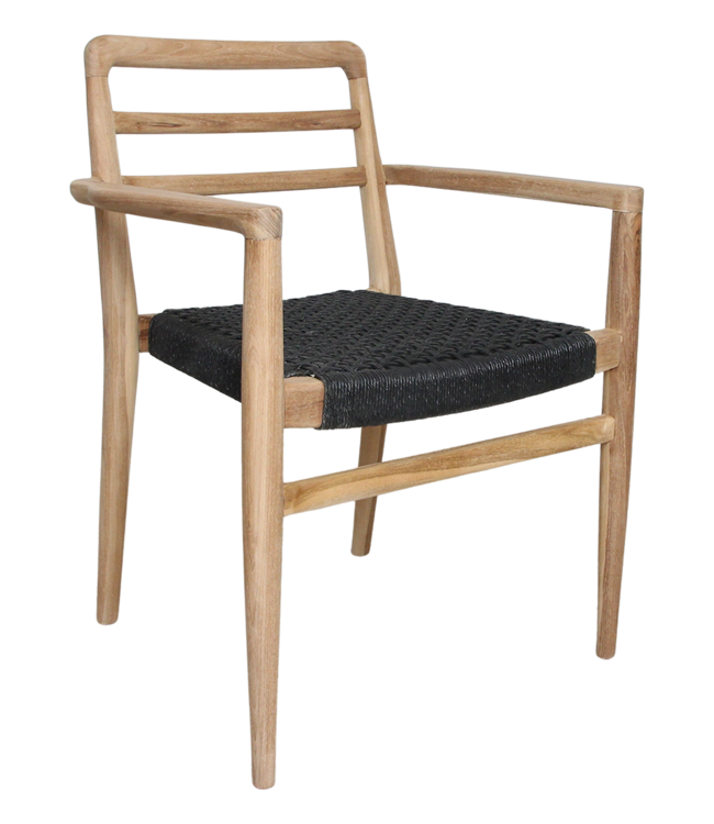 Raw Materials Amsterdam Verano Stoel | Set Van 2 | Armleuning | Zwart | H81 cm